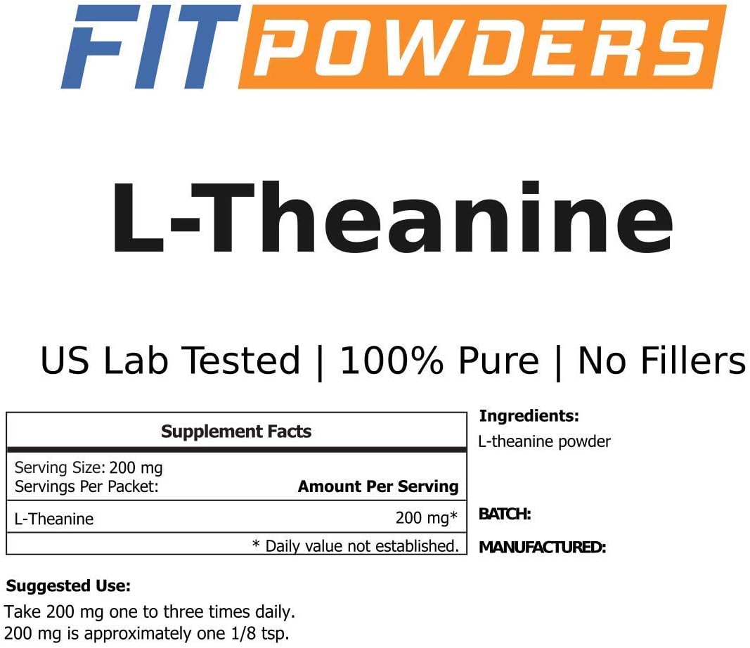 FitPowders L-Theanine Powder 100g – Pure L-Theanine Supplement, Scoop Included, Non-GM, Vegan, Gluten-Free - görsel 4