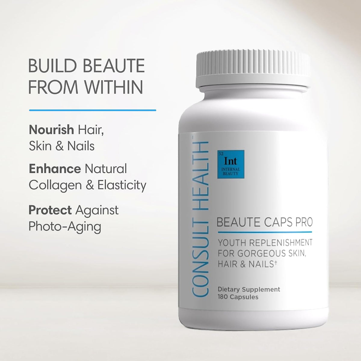 Consult Health Beaute Caps PRO - Biotin 10,500 µg with Collagen & MSM - Hair, Skin & Nails Supplement – Image 2