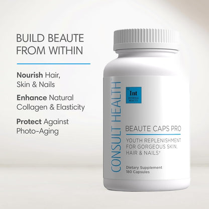 Consult Health Beaute Caps PRO - Biotin 10,500 µg with Collagen & MSM - Hair, Skin & Nails Supplement – Image 2