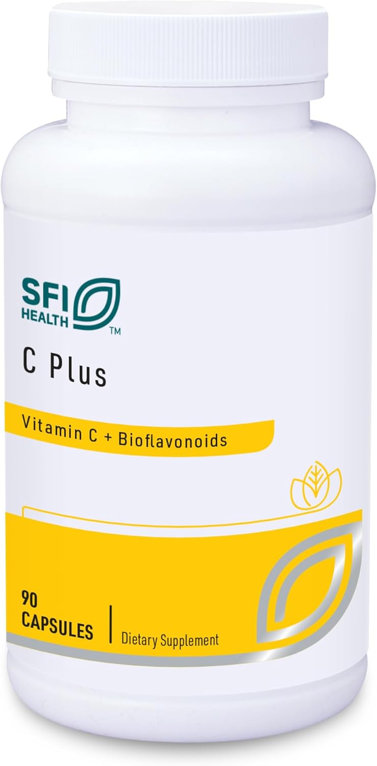 Klaire Labs C Plus with Bioflavonoids – High-Strength Vitamin C with Citrus Bioflavonoid Complex (90 Capsules) - görsel 1