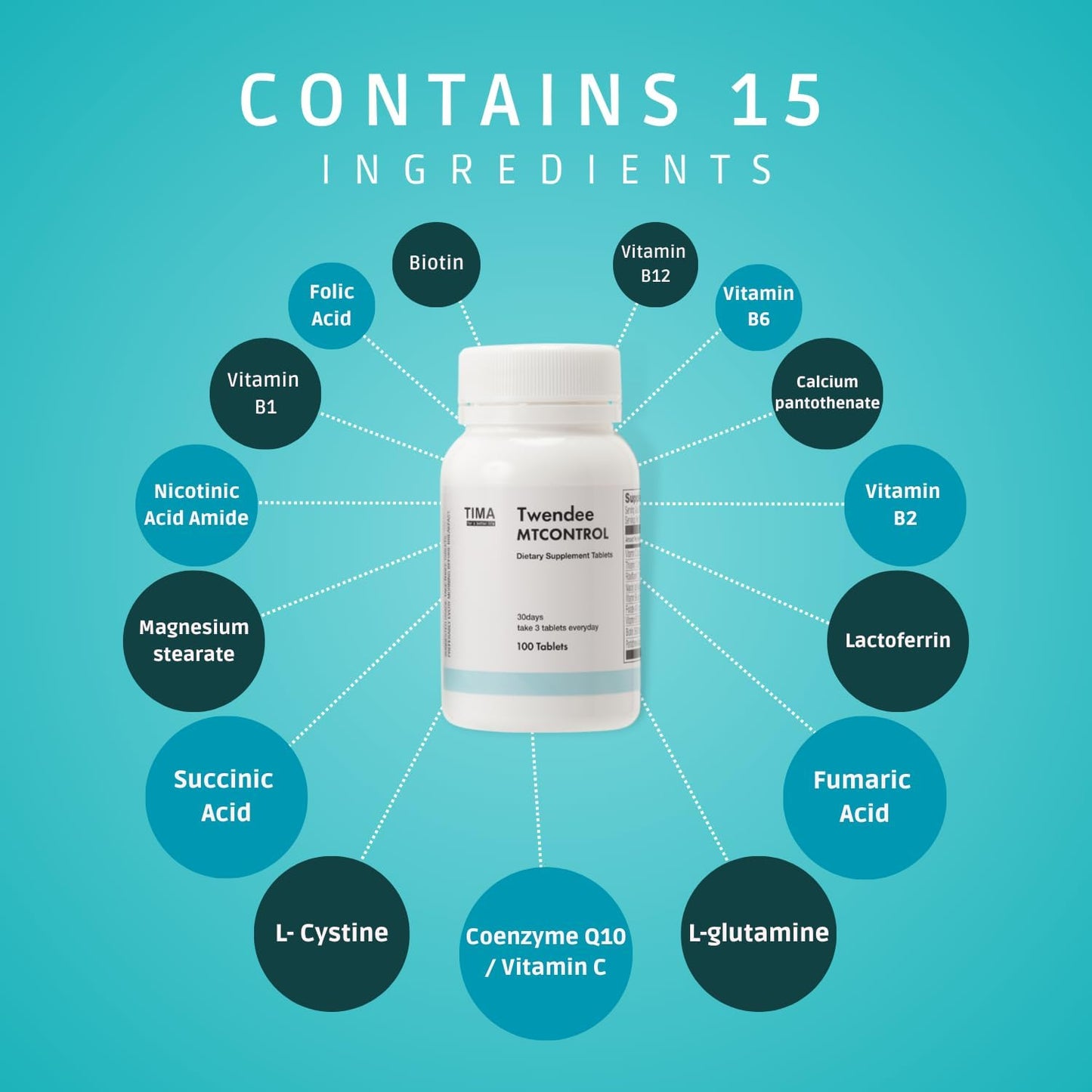 TWENDEE MTCONTROL | Japanese Anti-Oxidant & Mitochondrial Supplement | 100 Tablets (30 Servings) - görsel 5