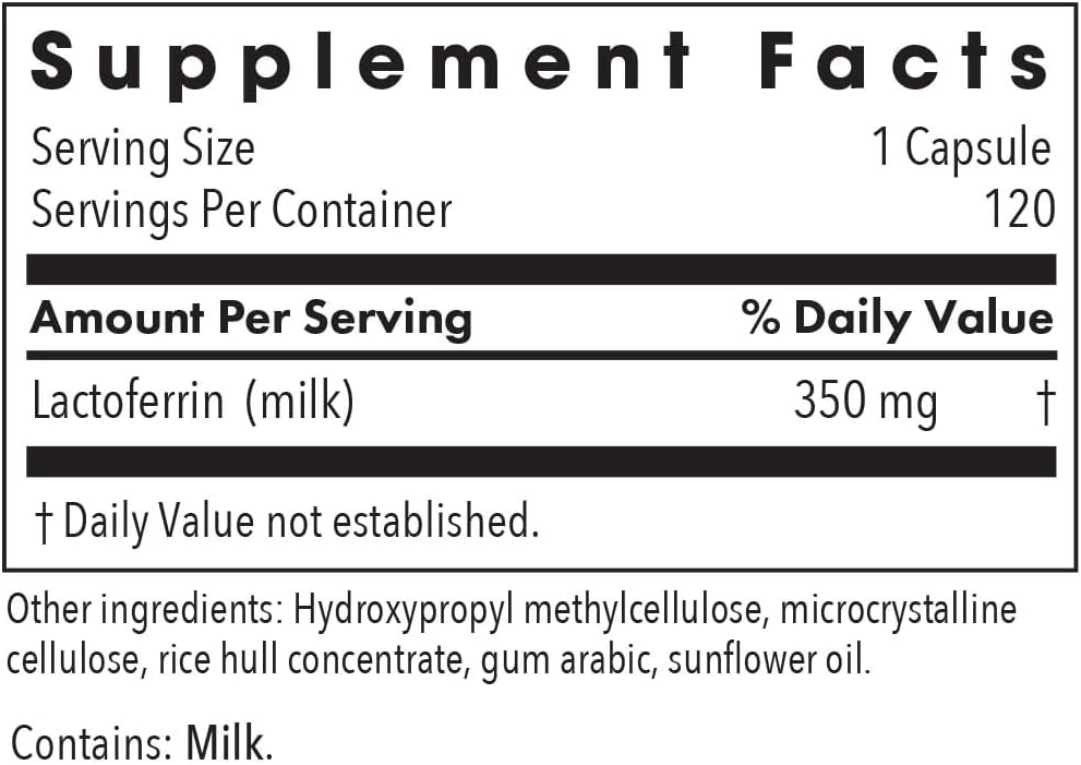 Allergy Research Group ARG Laktoferrin – 350mg Lactoferrin – Immune System & Gut Health Support – 120 Capsules - görsel 3
