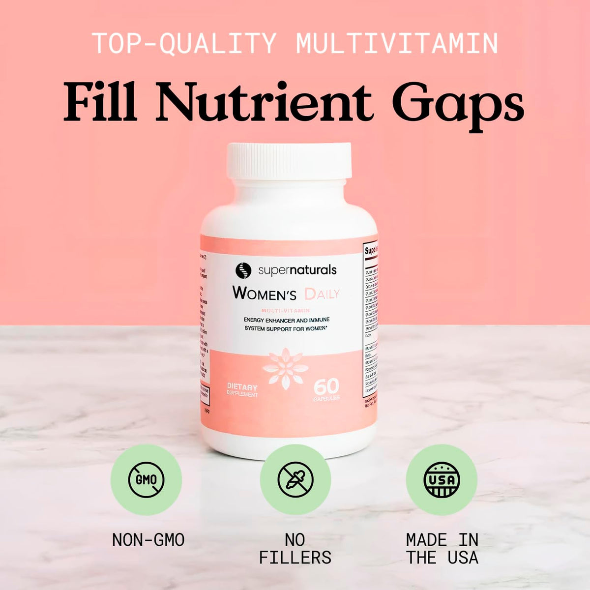 Super Naturals Health Women's Multivitamin - Immune Defence, Vegan - 60 Capsules - görsel 4
