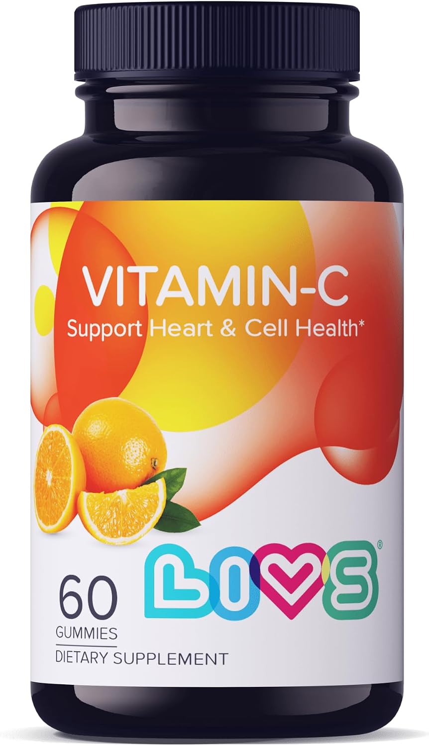 LIVS Vitamin C 250mg Gummies - Immune Support, Vegan, Non-GMO, Gluten-Free - 60 Count - görsel 1