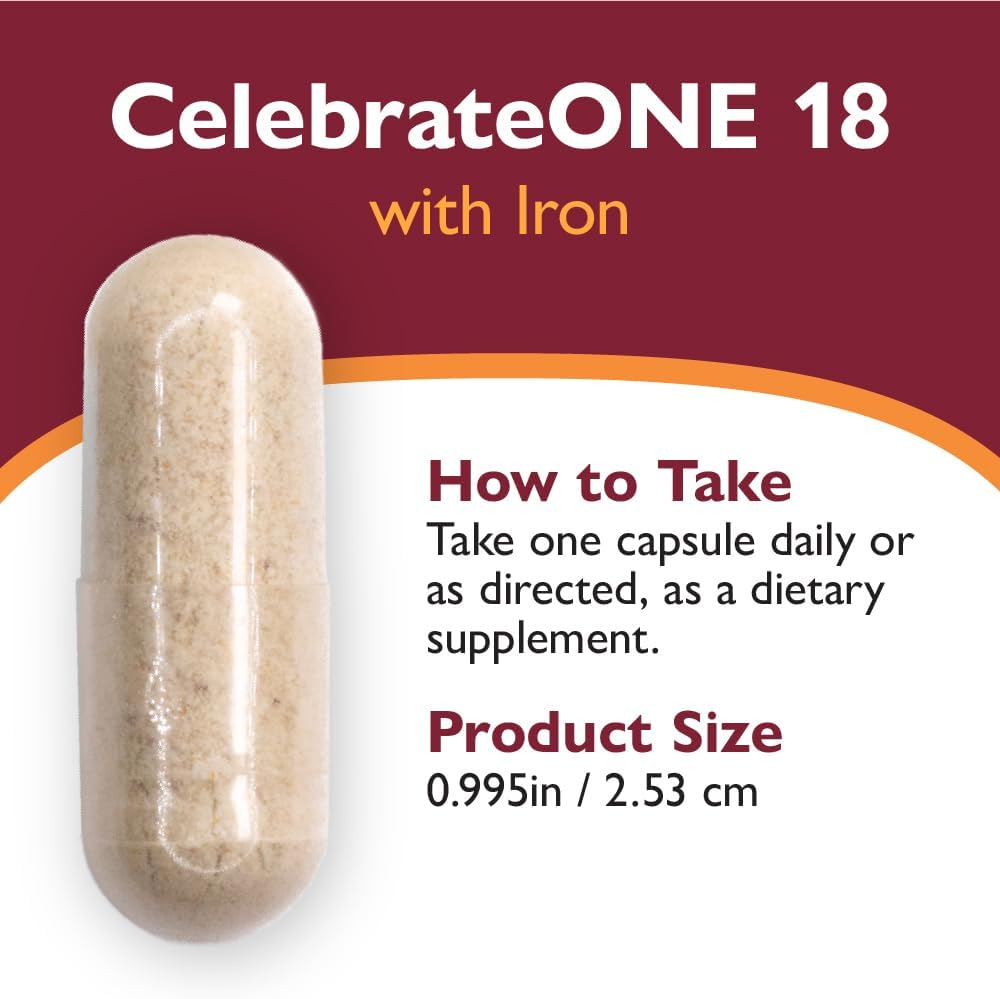 CelebrateONE 18 Bariatric Multivitamin with Iron – Once Daily, 30 Vegetable Capsules - görsel 6