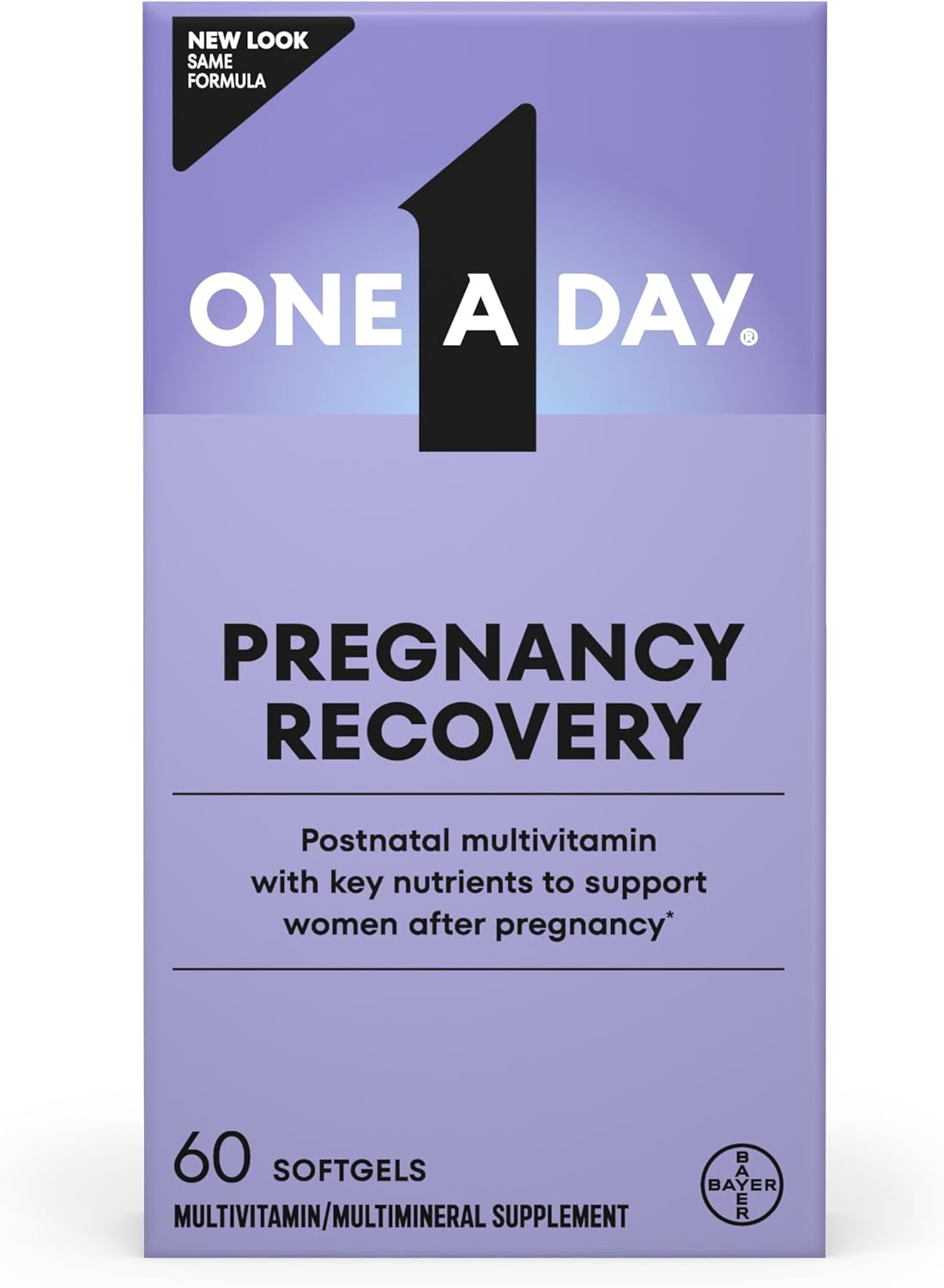One A Day Postnatal Vitamins for Women, Postnatal Multivitamin with Folic Acid, Omega-3 DHA, B Vitamins – 60 Softgels - görsel 1