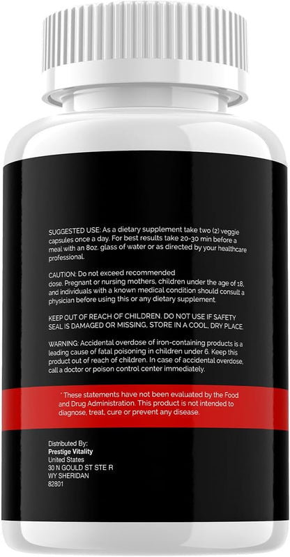 Prolong Power Pills - All-Natural Men's Food Supplement (60 Capsules)