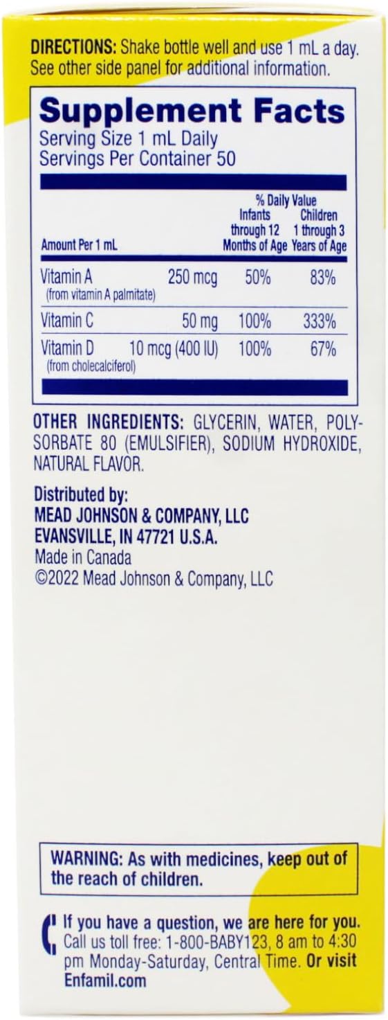 Enfamil Tri-Vi-Sol Supplement Drops – Vitamins A, D and C for Infants - görsel 4