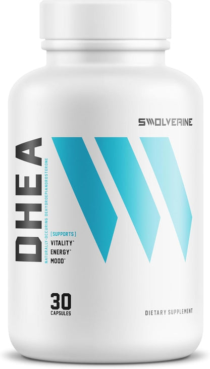 Swolverine DHEA 100mg Veggie Capsules – Non-GM, Gluten-free (60 Capsules)