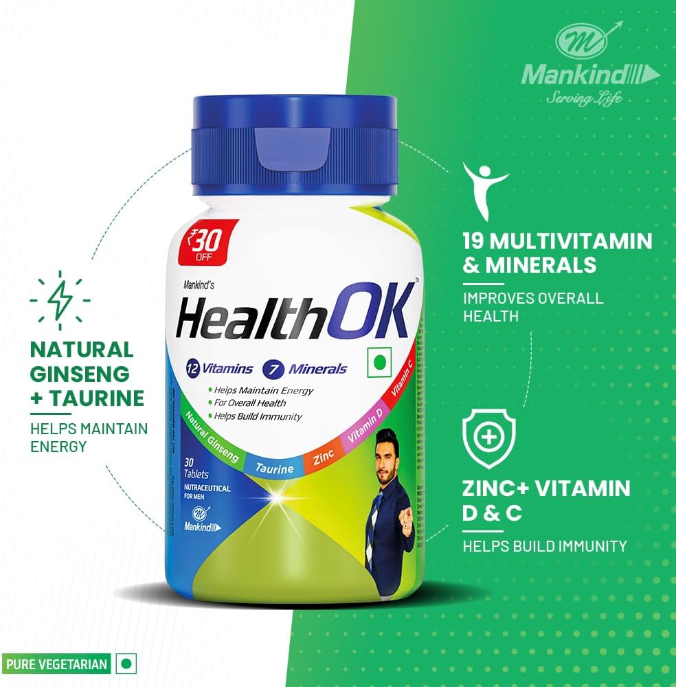 Mankind Health Ok Multivitamin, Multimineral and Amino Acids Supplement - görsel 7
