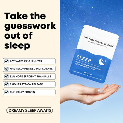 The Patch Collection Deep Sleep Aid Patches – Melatonin, Valerian Root, Passion Flower & Magnesium (15 Patches)