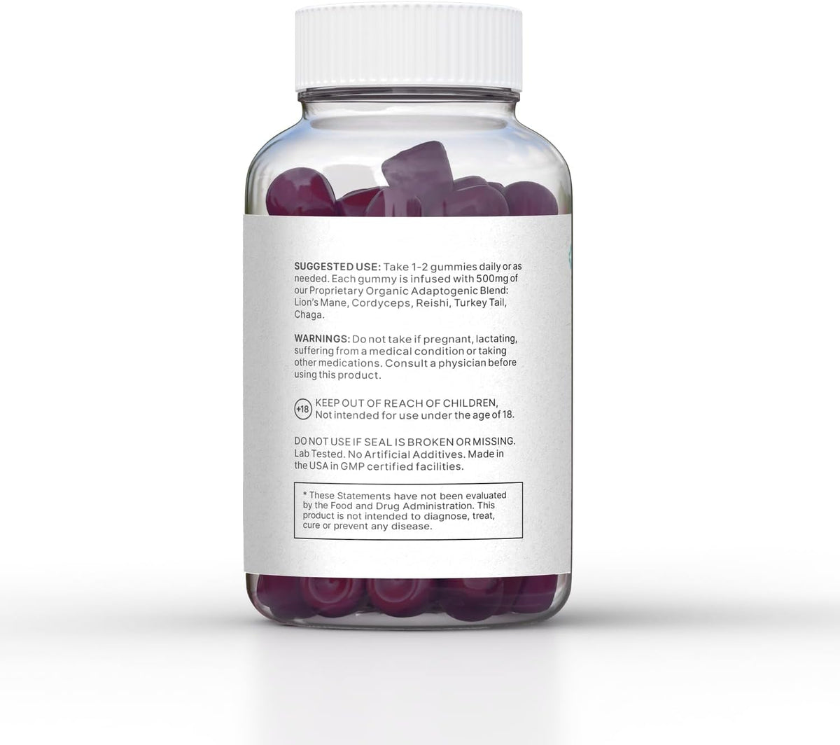 LUV health Mind Gummies – Food Supplement with Organic Mushrooms for Focus, Energy & Immune Support – 30 Gummies - görsel 3