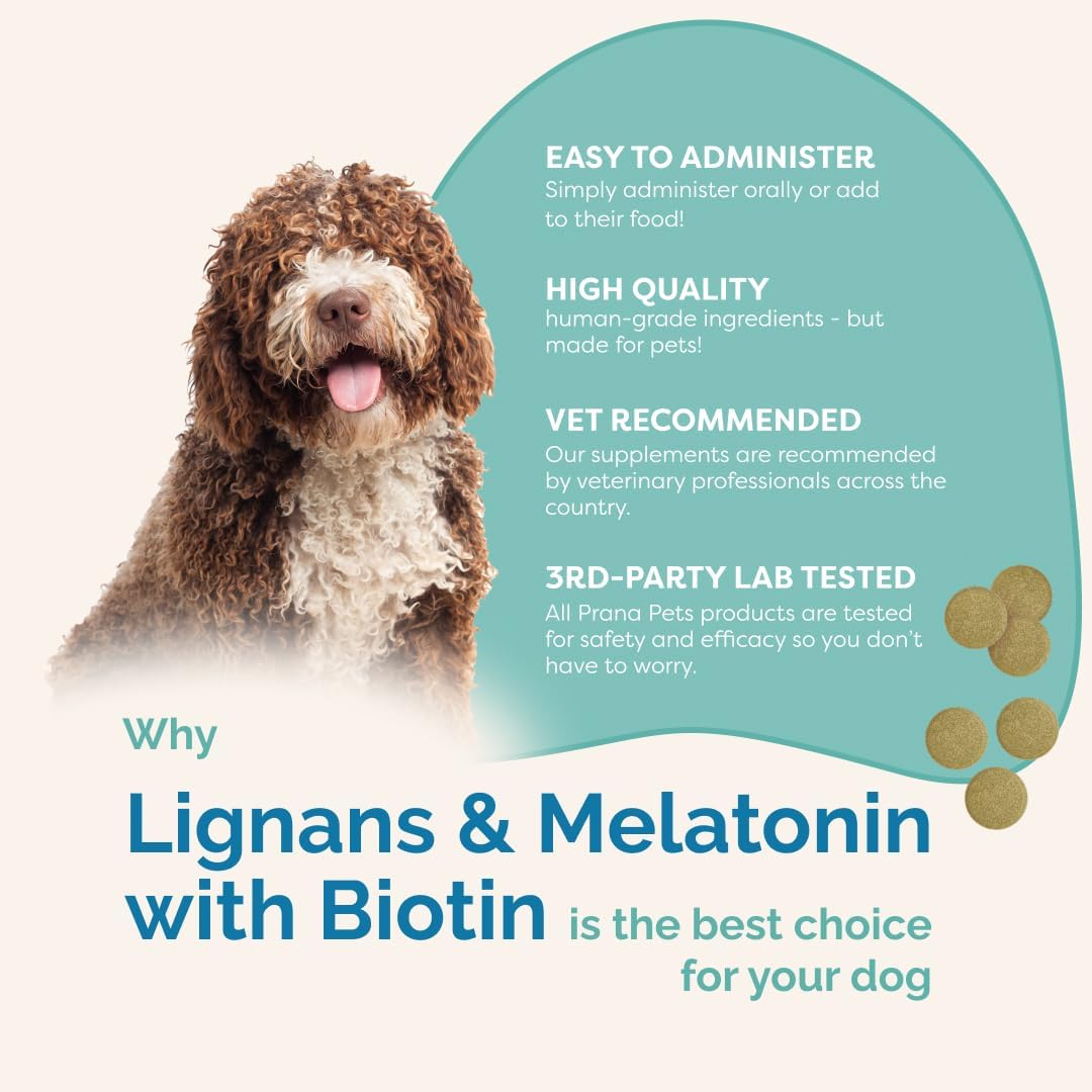 PranaPets Lignans & Melatonin with Biotin Blend for Dogs (up to 11 kg) - görsel 7