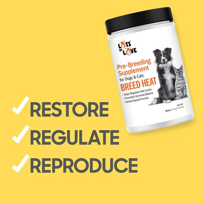 Breed Heat - Breeding & Reproductive Supplement for Dogs & Cats (Formerly Thomas Labs, Same Product) - 454 g Powder