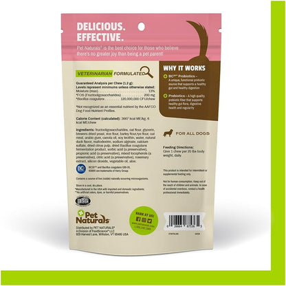 Pet Naturals Daily Probiotic Soft Chews for Dogs, Digestive and Immune Support Supplement, 1 Billion CFU per Chew, Duck Flavour, 60 Count