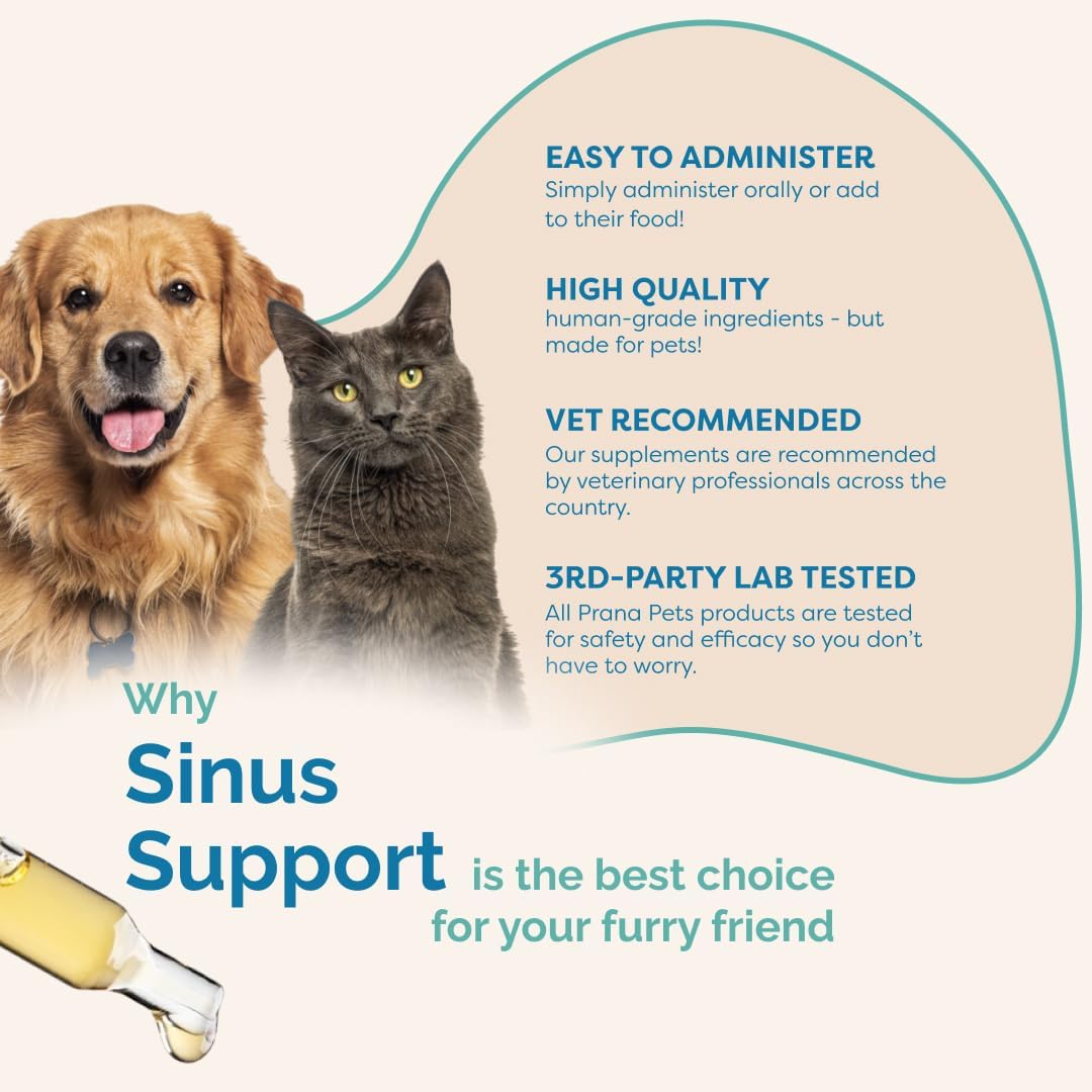 PranaPets Sinus Support Liquid Supplement for Pets - görsel 5