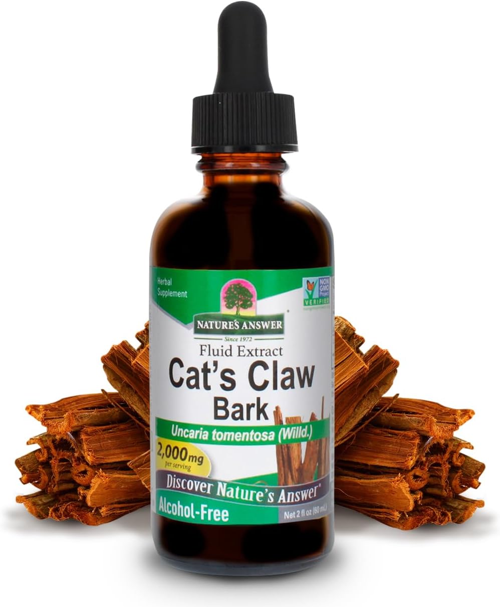 Nature's Answer Cat's Claw Bark Liquid Extract - Alcohol-Free, Vegan, Non-GMO, Gluten-Free, Kosher - 60 ml - görsel 1