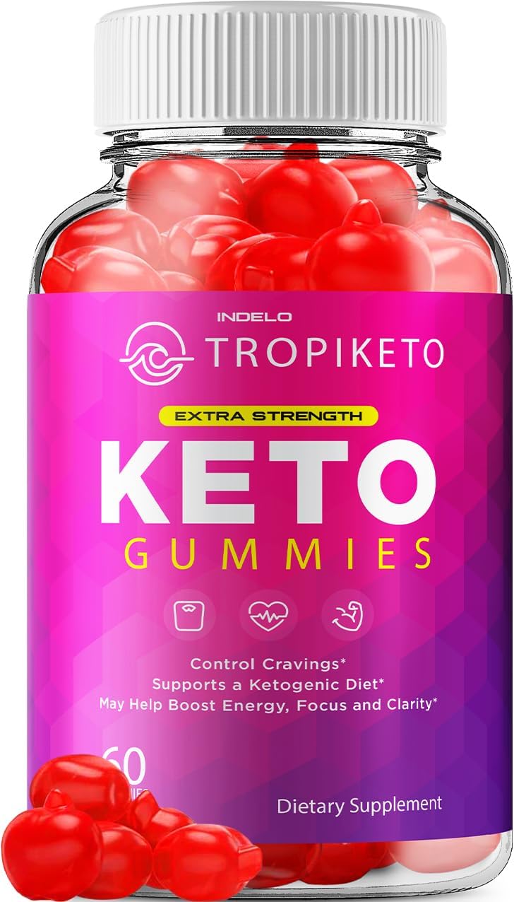 TropiKeto Keto ACV Gummies - High Strength Apple Cider Vinegar Gummies with Vitamin B12, Beet Juice & Pomegranate (60 Gummies) - görsel 1