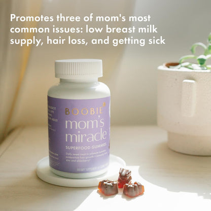 Boobie Bears Lactation Support Gummies | Breastfeeding Supplement with Zinc & Elderberry, 60 Gummies