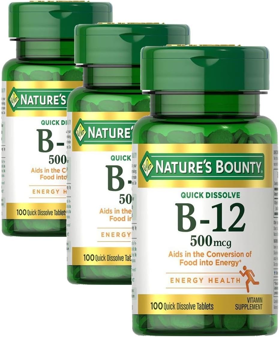 Nature's Bounty Vitamin B12 500mcg Sublingual Tablets, Pack of Two - görsel 8