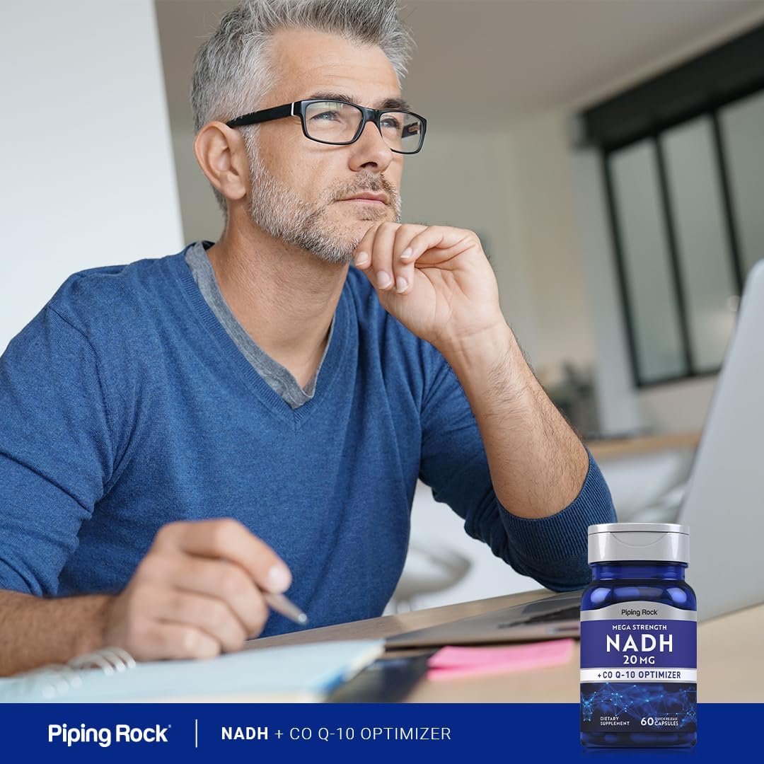 Piping Rock NADH CoQ10 Supplement, 20 mg, 60 Capsules - görsel 6
