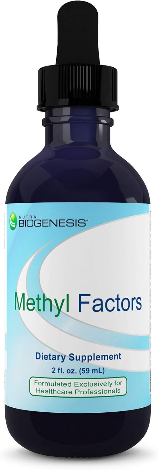 Nutra BioGenesis Methyl Factors - Vitamin B12 Drops with Methylfolate, Sublingual Liquid, Sugar-Free Cherry Flavour, 2 Fl Oz - görsel 1