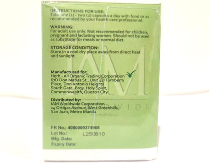 IAM WORLDWIDE Amazing Organic Barley Capsule from Australia 100 Capsules x 500 mg