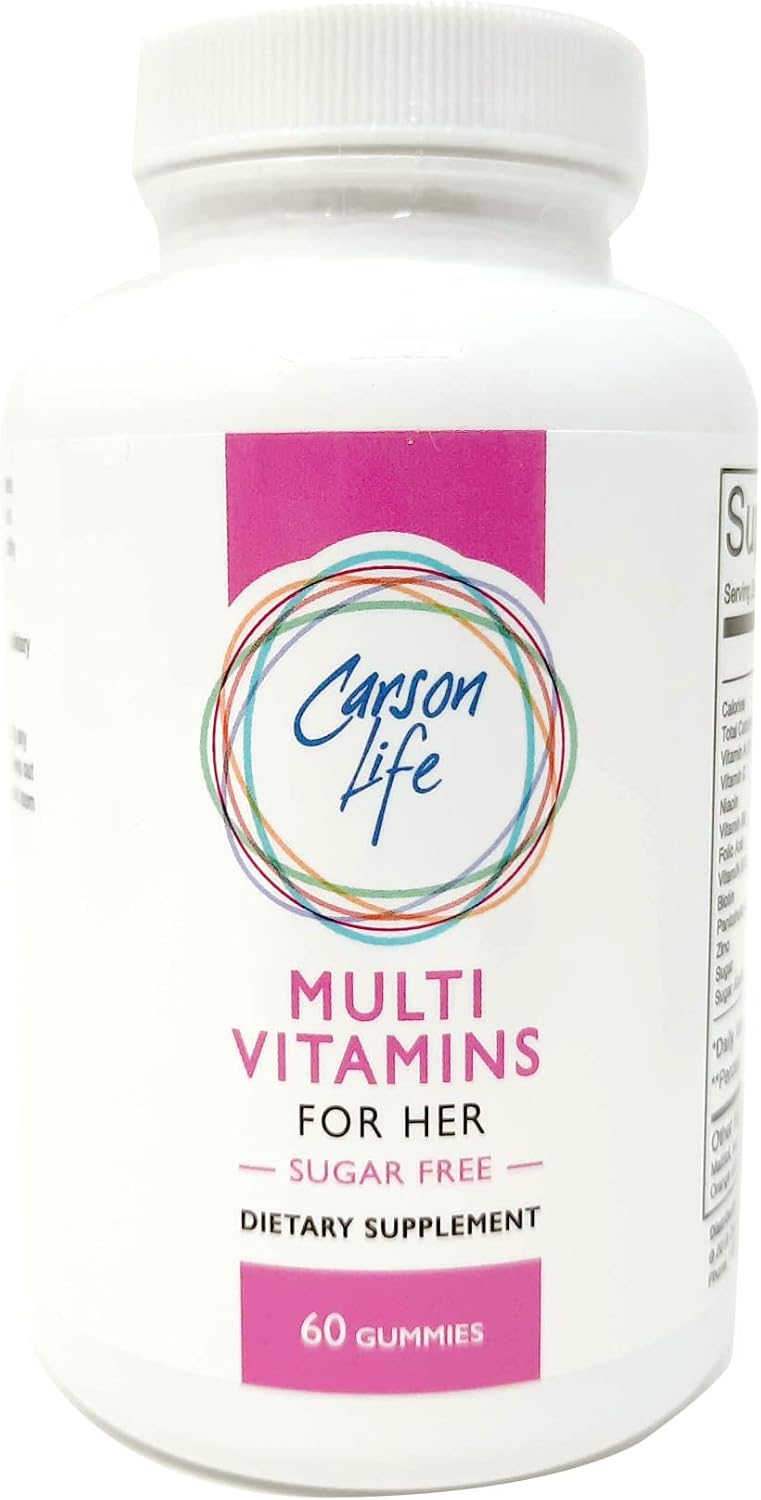 Carson Life Women’s Multivitamin Gummies – Sugar Free, Gluten-free, Fruit Flavoured (2 Pack) - görsel 1