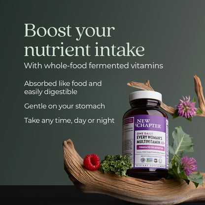 New Chapter Every Woman’s One Daily 40+ Multivitamin - Supports Immune, Bone, Hormone & Cellular Energy Health - 96 Tablets