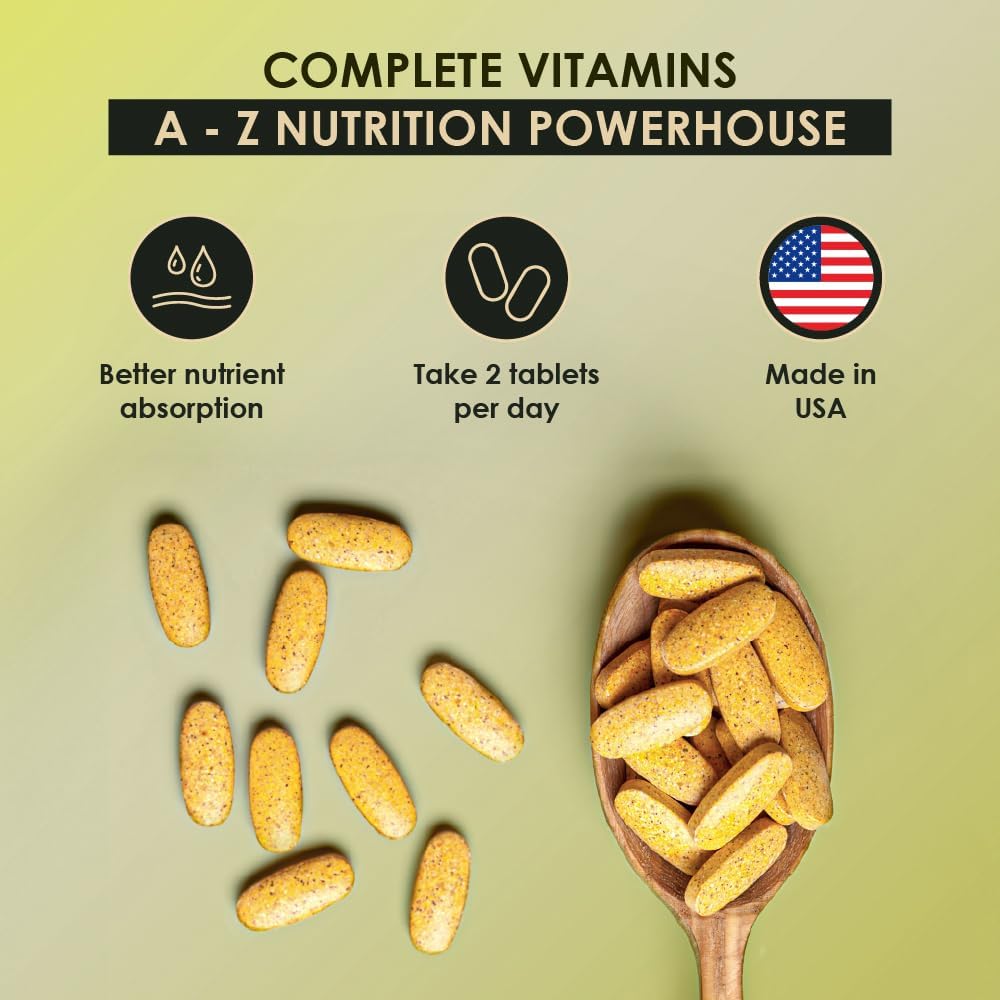 Rawleigh All-in-One Daily Nutrition Complex – Multivitamin with Antioxidants, Enzymes and CoQ10, 60 Caplets (30-Day Supply) - görsel 4