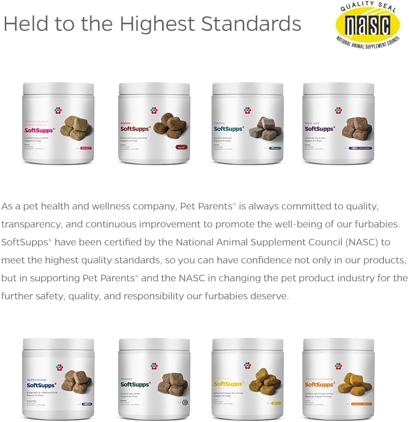Pet Parents® Multifunctional SoftSupps® 5-in-1 Health Supplement for Dogs, Joint Mobility Support, Glucosamine Chondroitin MSM, CoQ10, Omega 3 Fish Oil, Probiotics, Immune & Gut Support, 90 Ct - görsel 6