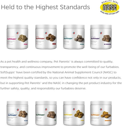 Pet Parents® Multifunctional SoftSupps® 5-in-1 Health Supplement for Dogs, Joint Mobility Support, Glucosamine Chondroitin MSM, CoQ10, Omega 3 Fish Oil, Probiotics, Immune & Gut Support, 90 Ct