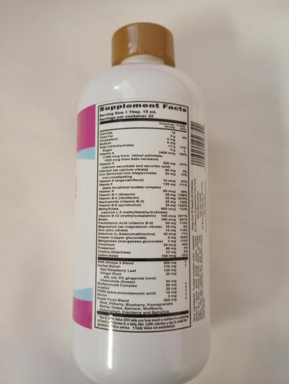 Buried Treasure Prenatal Plus DHA Complete - Liquid Prenatal Vitamin with DHA, Omega-3 & Iron