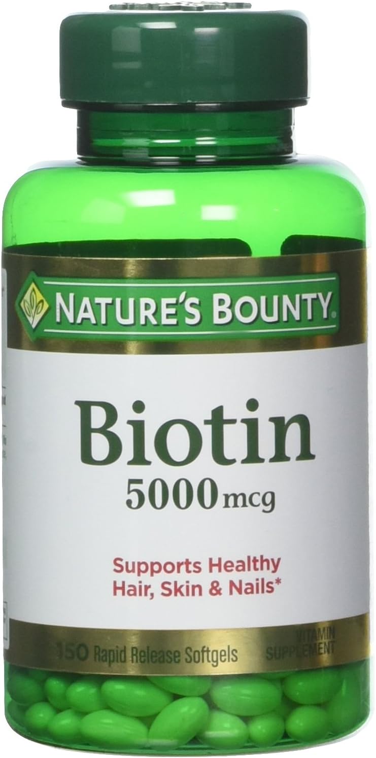 Nature's Bounty High Strength Biotin 5000mcg Softgels, 2-Pack - görsel 8