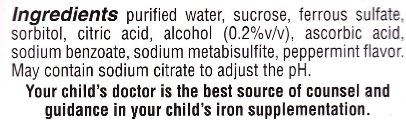 Lannett Ferrous Sulphate Drops 50 mL Iron Supplement Peppermint Flavour 50 mL per Bottle Pack of 6 - görsel 4
