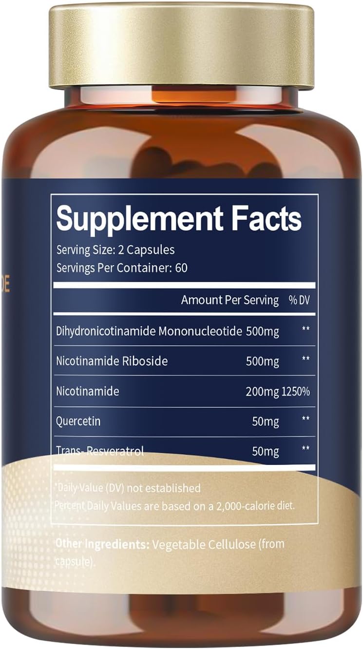 Totaria NMNH Supplement with Niacinamide, Quercetin & Trans-Resveratrol - 240 Capsules - görsel 2