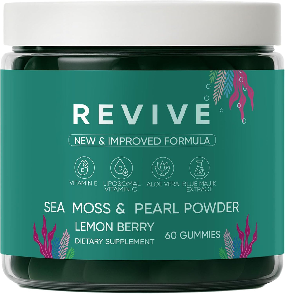 Balmbare Revive Sea Moss Gummies – For Hair, Skin & Nail Health (60 Count) - görsel 1