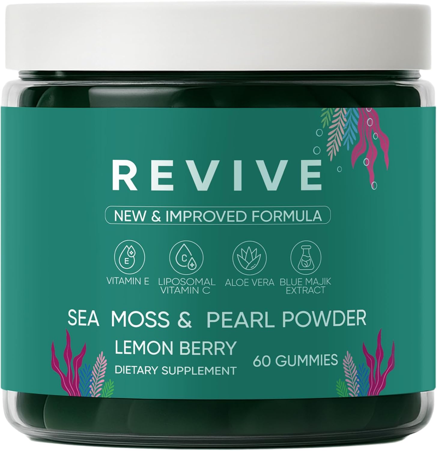 Balmbare Revive Sea Moss Gummies – For Hair, Skin & Nail Health (60 Count) - görsel 1