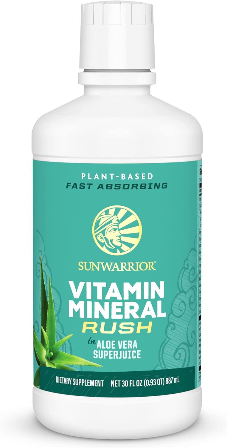 Sunwarrior Vitamin Mineral Rush - Liquid Multivitamin with Aloe Vera, 887 ml - görsel 1