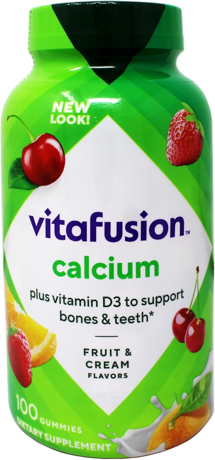 Vitafusion Calcium Gummy Vitamins for Adults, 100 Gummies - görsel 1