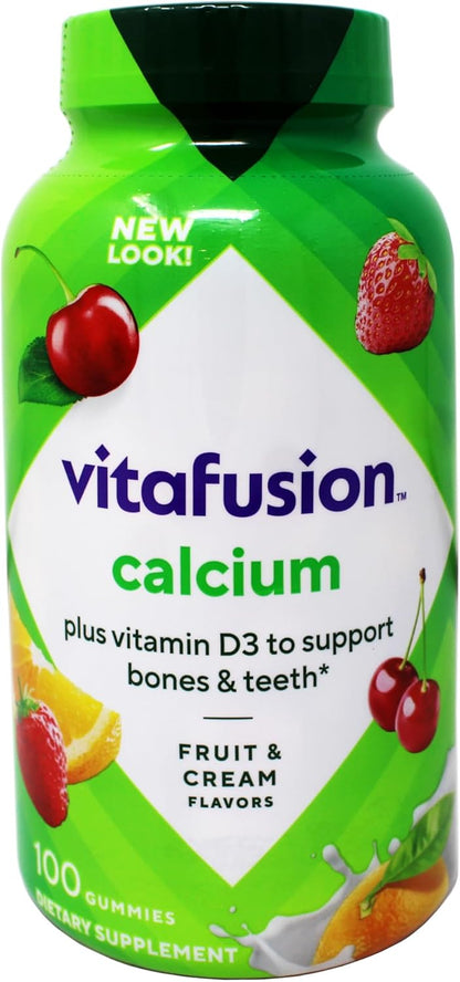 Vitafusion Calcium Gummy Vitamins for Adults, 100 Gummies