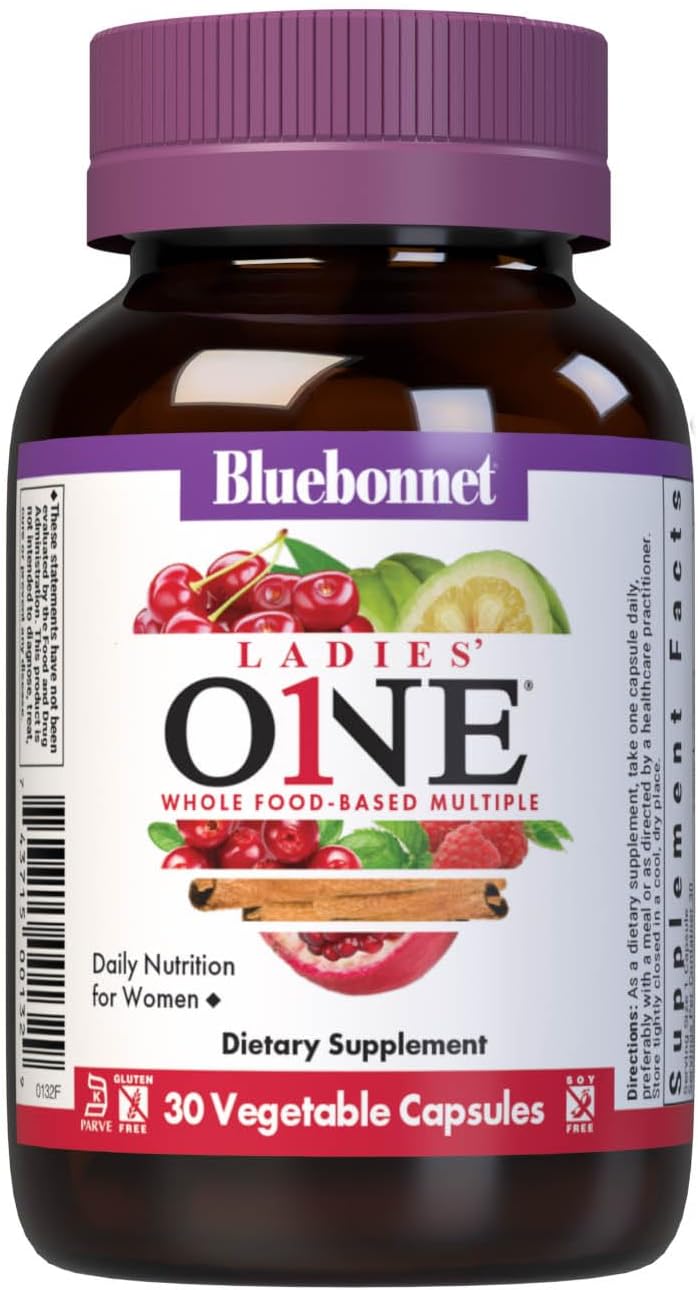BlueBonnet Nutrition Ladies One Vegetable Capsule, Whole Food Multiple with K2 and Organic Vegetables, 60 Capsules - görsel 9