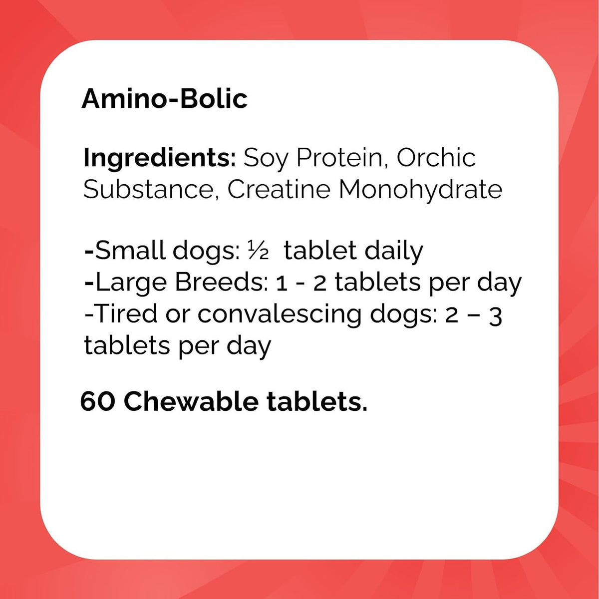 Amino-Bolic Forte Nutritional Supplement for Working Dogs (60 Chewable Tablets) - görsel 4