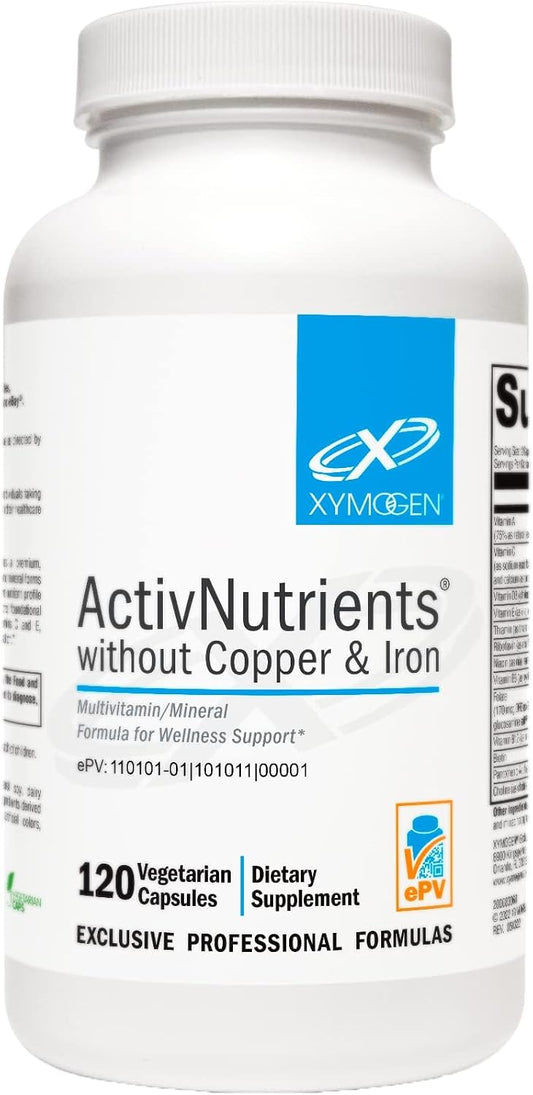 XYMOGEN ActivNutrients Without Copper & Iron - Multimineral Formula, 120 Capsules – Image 1