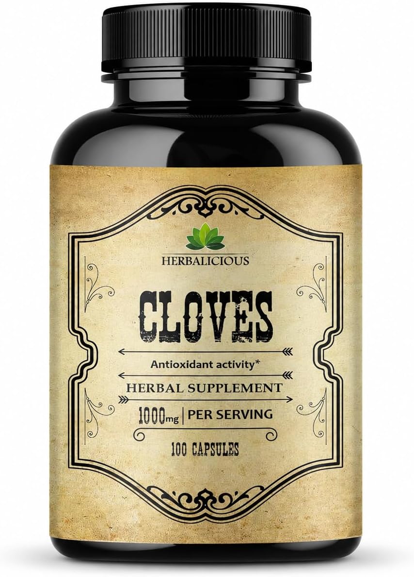 Cloves Capsules – Natural Dietary Supplement for Bone, Digestive & Antioxidant Support (100 Capsules) - görsel 1