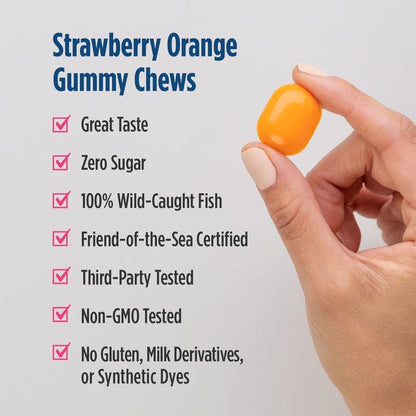 Nordic Naturals Zero Sugar DHA Prenatal Vitamin Gummies - Strawberry Orange - 27 Gummies
