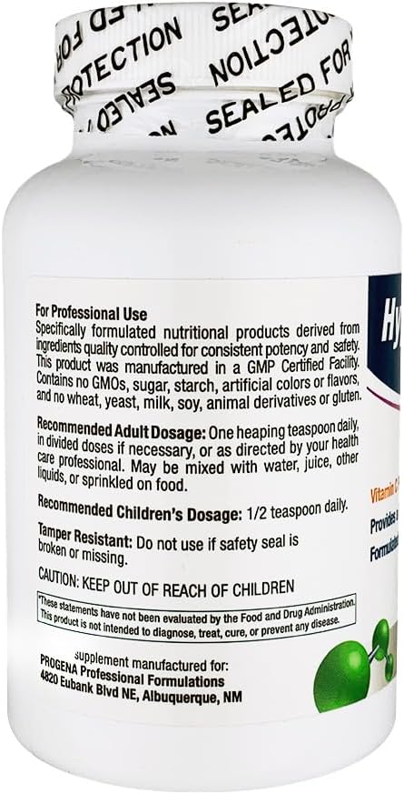 PROGENA Hyposcorbate Vitamin C Powder with Trace Minerals - 4000 mg, 162 g - görsel 2