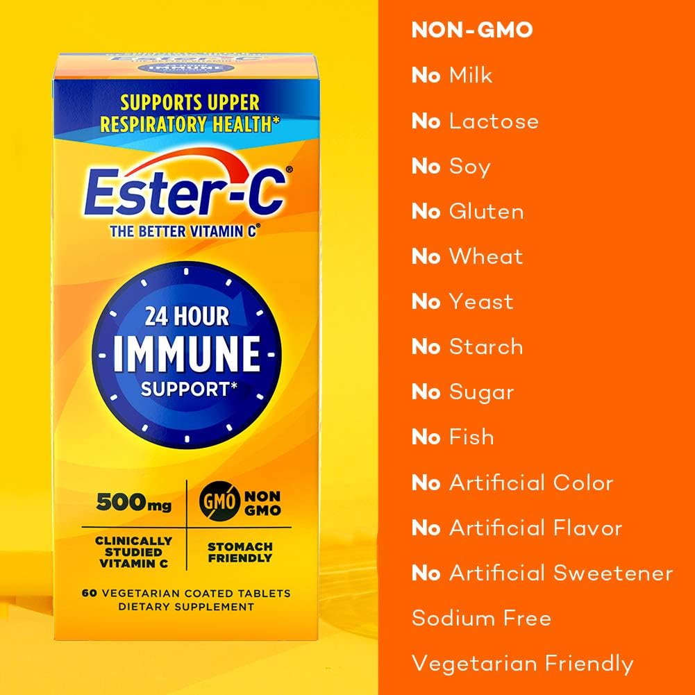Ester-C Vitamin C 500 mg Tablets – 60 Tablets - görsel 3