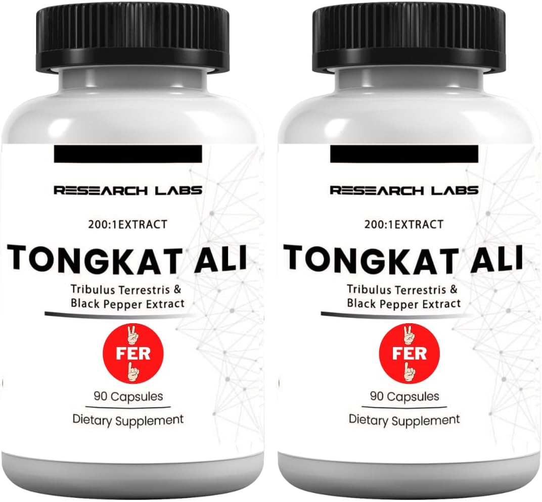 Research Labs Tongkat Ali Extract Capsules - Potent, Highly Concentrated Formula for Strength, Vitality, Drive & Muscle Support - görsel 10