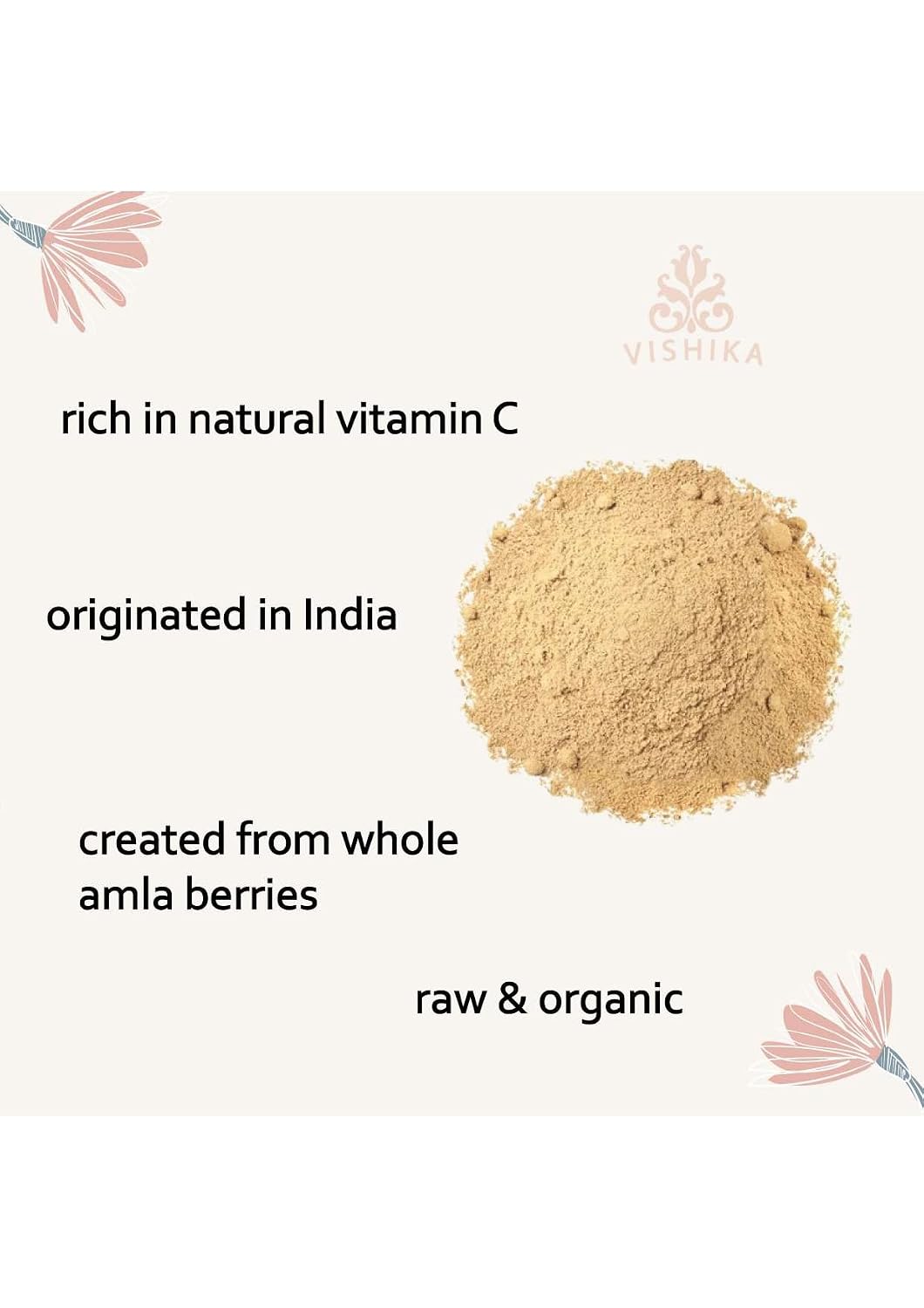 VISHIKA Organic Amla Powder – Vitamin C, Immune Support, Ayurvedic Superfood, 100g - görsel 6